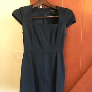Navy Blue Cap Sleeve Banana Republic Sloan Dress 2